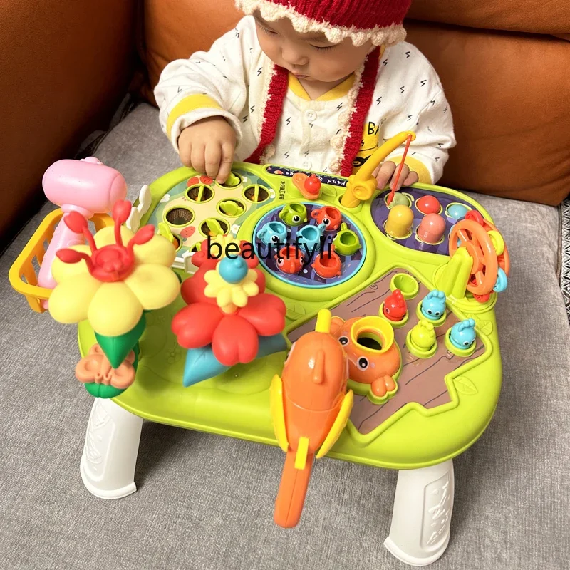 Baby gift 0 1 year old baby multi-functional early education game table children's educational toys