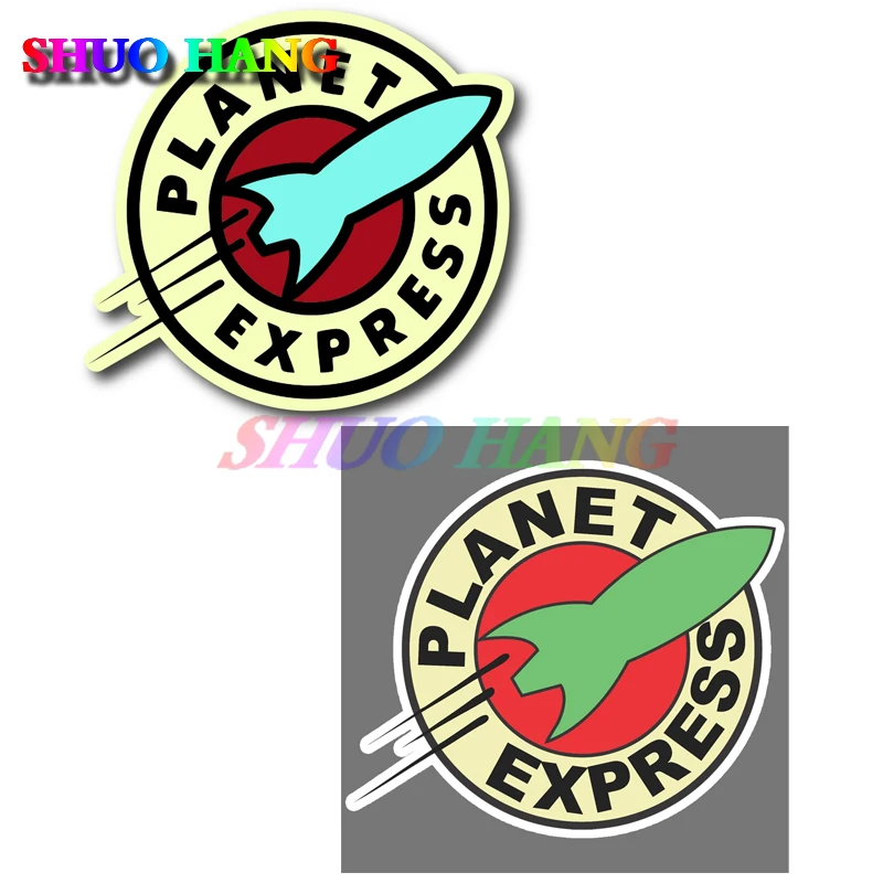 

Futuristic Planet Express Logo Decal Sticker 3m American Truck Vehicle Window Wall Vinyl Auto Accessories Decal PVC