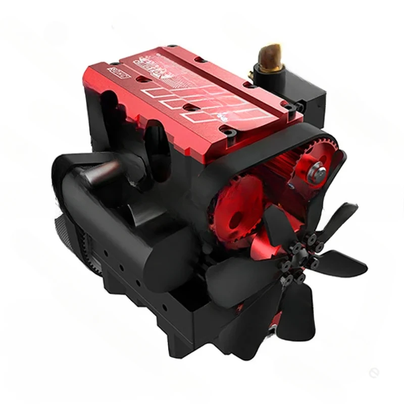 FS-L200AC 4 Stroke Air Cooled Engine 7cc Inline 2 Cylinder Nitro Internal Combustion Engine Model Kit