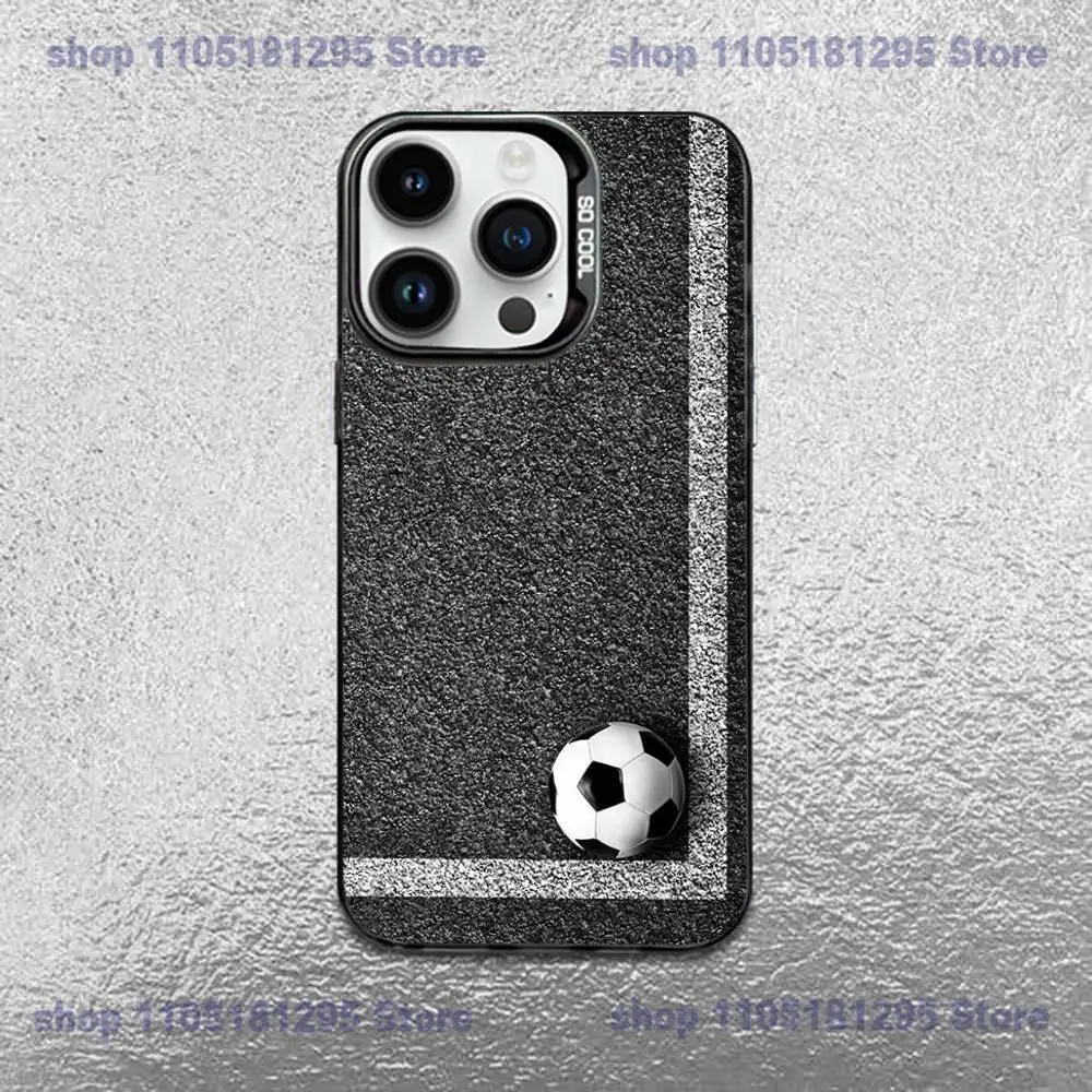 Football Sport Phone Case For iPhone 17,16,15,14,13,12,11,X,Mini,Pro,E,MAX Black Candy Matte Shockproof Cover #4