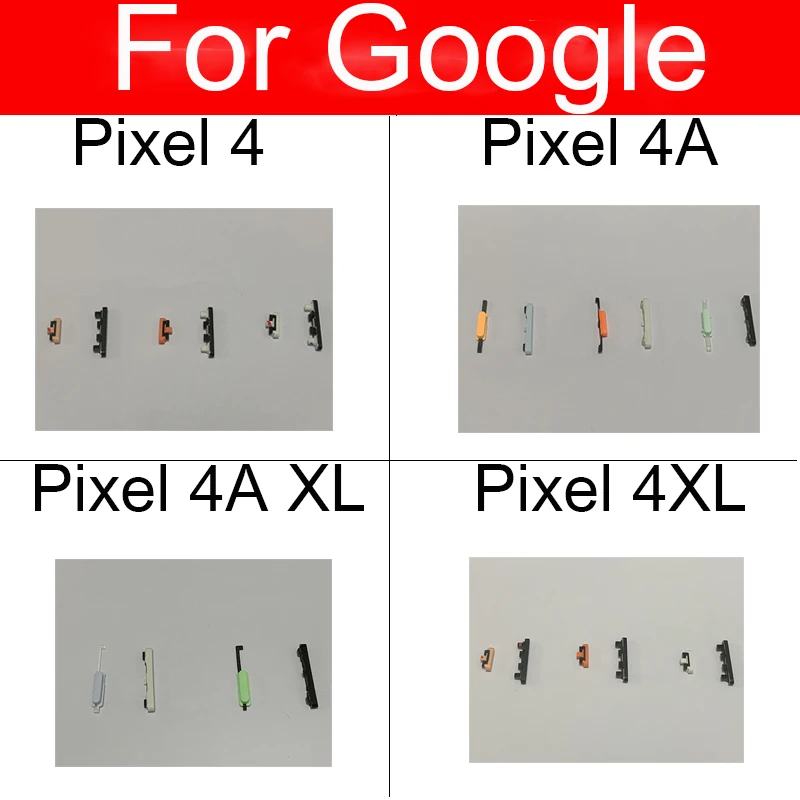 Power & Volume Side Button For Google Pixel 4 4A 4XL XL Power Volume Side Key Repair Parts