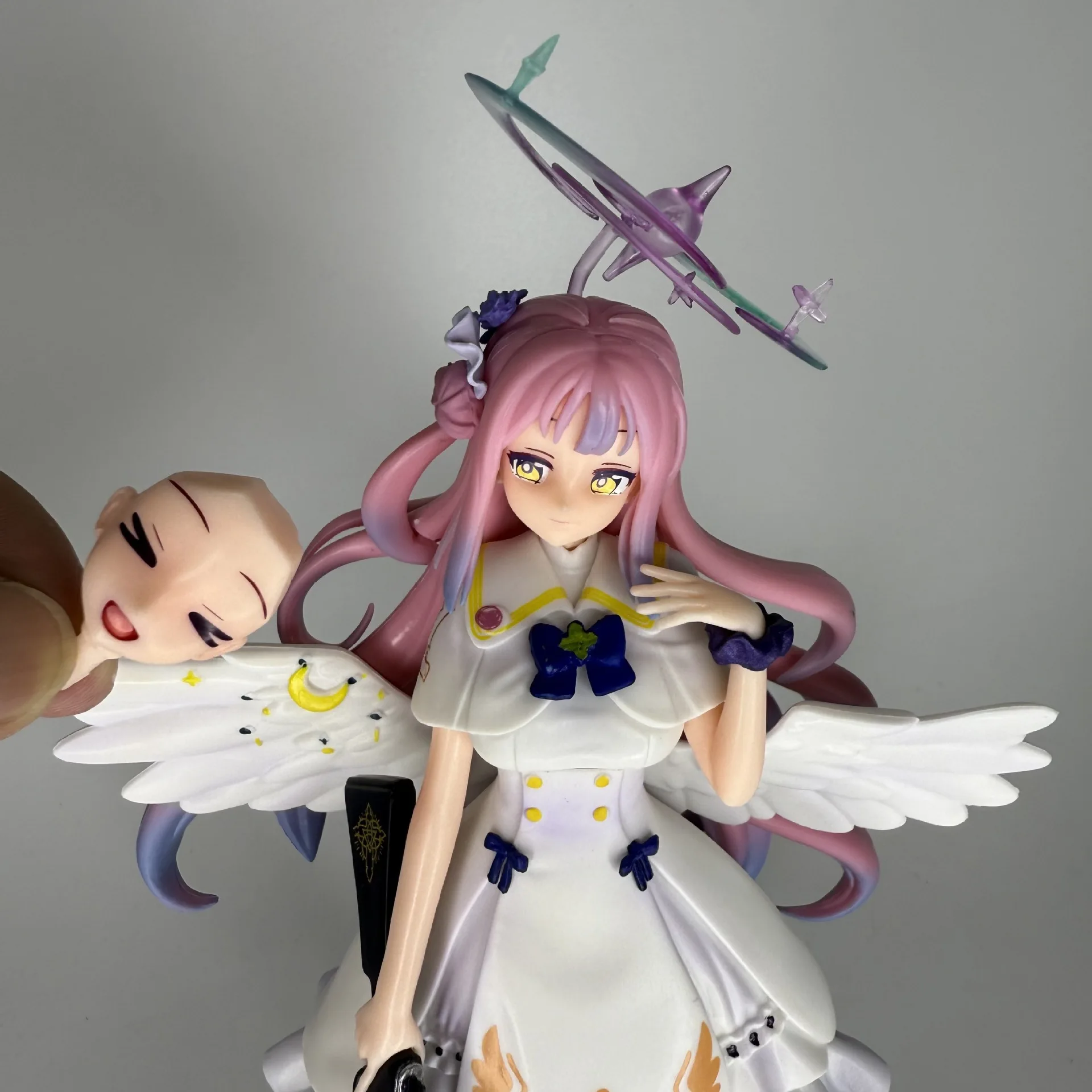 Arquivo azul anime figura misono mika estatueta pvc gk bonito estátua modelo boneca coleção decoração de mesa brinquedos presentes ornamento