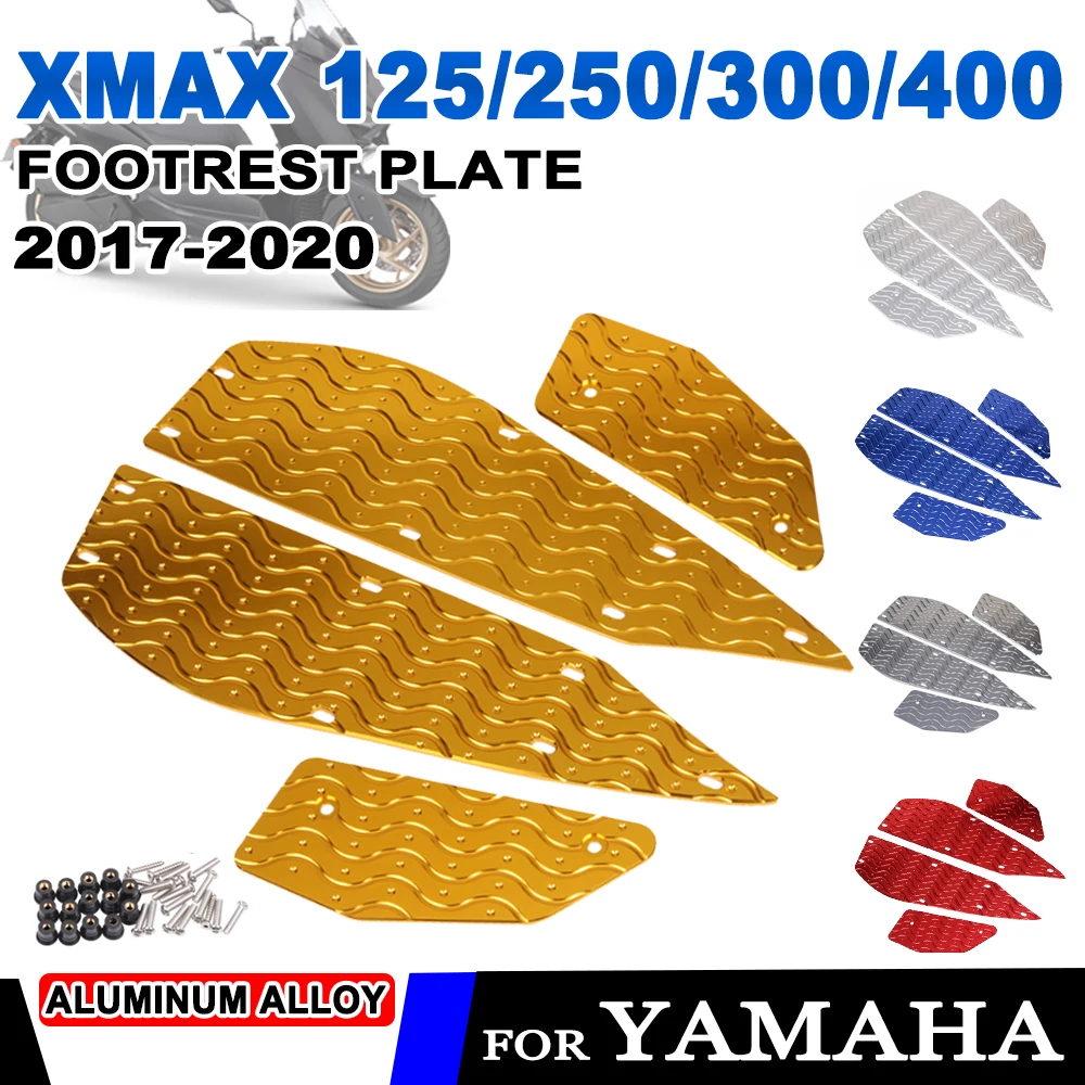 For Yamaha XMAX300 XMAX400 XMAX125 XMAX 250 300 400 2017-2024 Motorcycle Accessories Front Rear Footboard Foot Peg Footres Steps