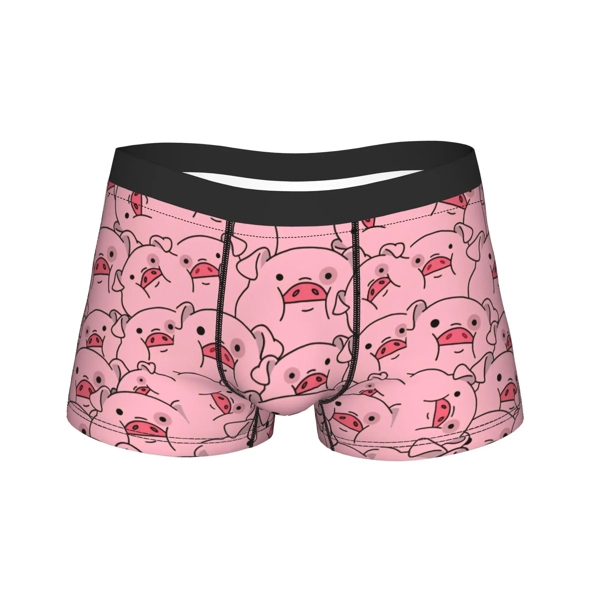 

Kawaii Pink Pig Face Seamless Pattern Underwear Pattern Boxershorts Trenky Men's Underpants Elastic Boxer Brief Birthday Gift