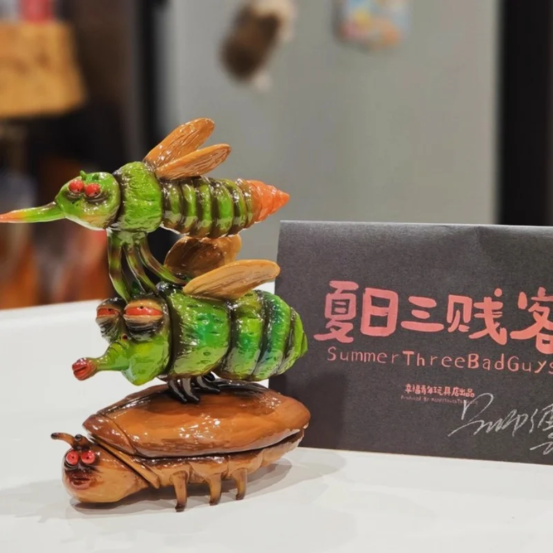 

In Stock Original "Summer Three Idiots" Handcrafted Insect Simulation Toys From The Happy Youth Toy Store Sofubi