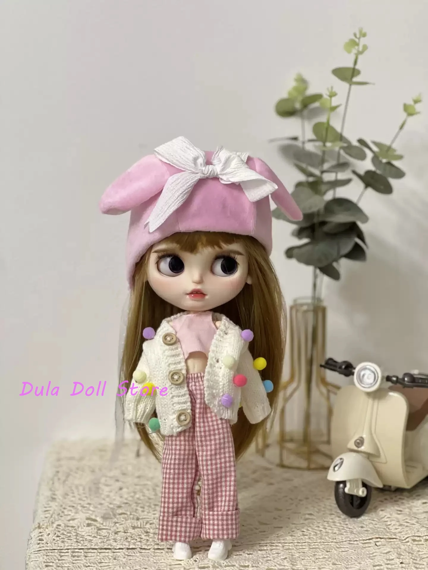 Dula Doll Clothes Dress Coloured ball sweater set Blythe ob24 ob22 Azone Licca ICY JerryB 1/6 Bjd Doll Accessories