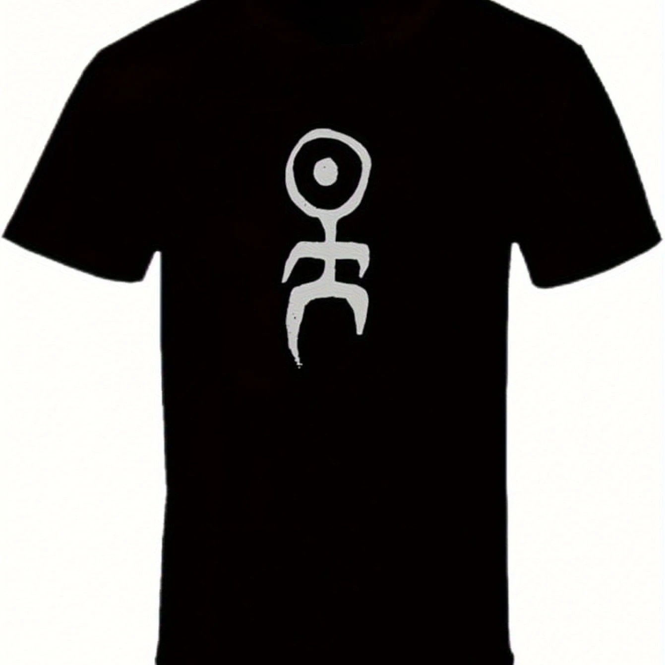 Einsturzende Neubauten Herren-Freizeit-T-Shirt – klassisches T-Shirt mit Rundhalsausschnitt und kurzen Ärmeln mit weißem Streifen-Logo-Grafikdruck