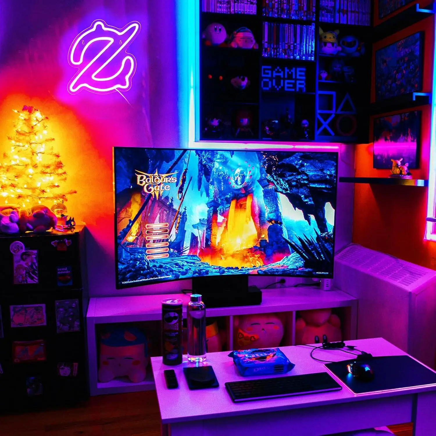Lampu Neon Gaming Scholar Bert - Room Lighting Bedroom Decor ulasan dan harga