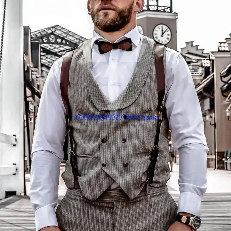 

F42F модные мужские кожаные подтяжки, пояс, винтажные подтяжки, подтяжки, свадебная одежда