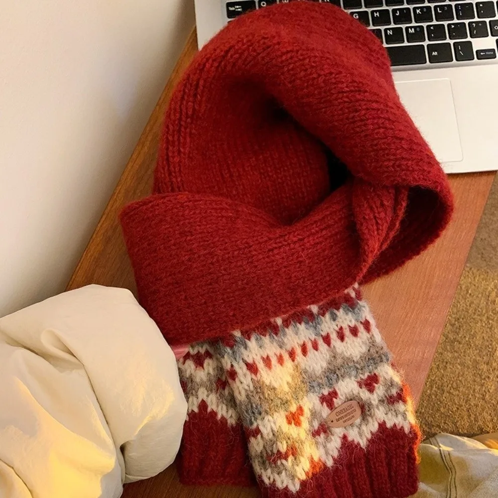 

Повседневный утолщенный жаккардовый вязаный шарф, ветрозащитный чехол для шеи, теплые длинные мягкие шали с запахом