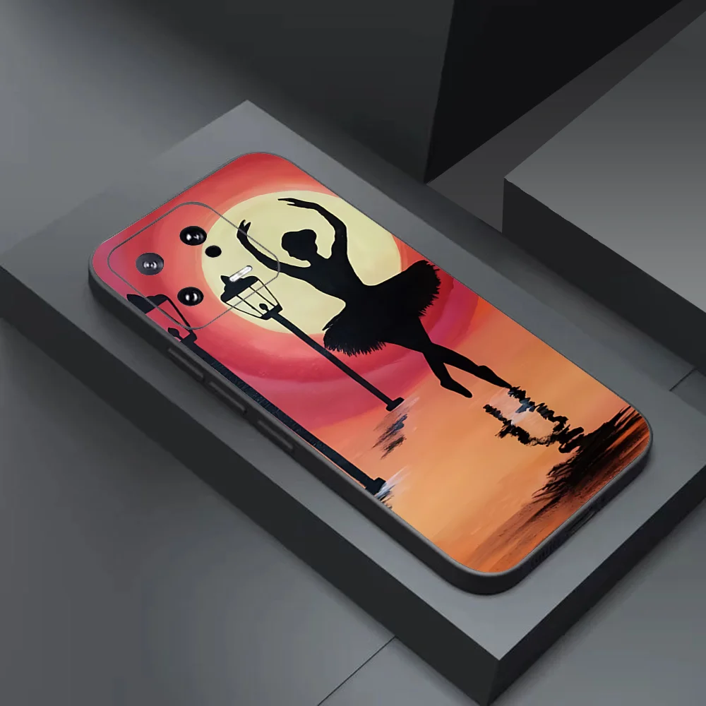 Dance Ballerina Ballet Dancing Phone Case For Xiaomi 11 Redmi Note 11 5G 8T 9A 9 10T Note8Pro Note9 12SUltra Black Case