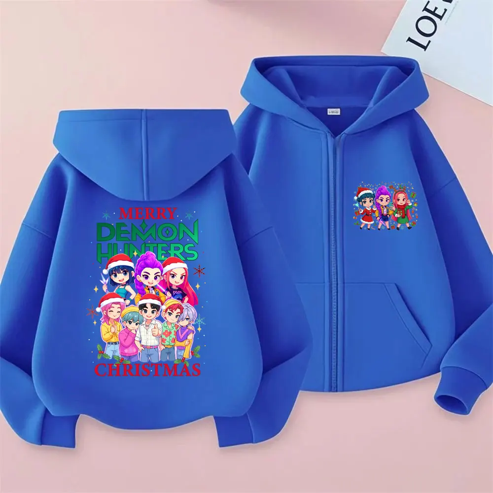 فيلم Kpop شيطان الصيادين ساجا بنين رومي ميرا زوي قلنسوة بسحاب الرجال النساء عيد الميلاد نمط زمم سترة للجنسين هوديس غير رسمية #3