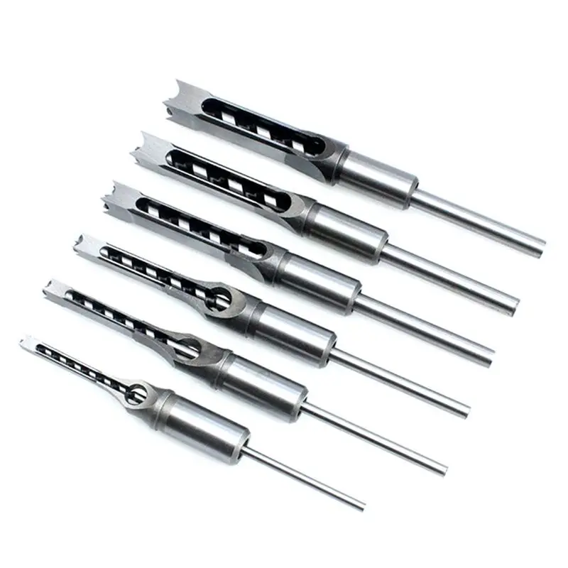 

Woodworking Square Drill Bit Set Twist Drill Bit Mortise Chisel Drill Bit Tool Set Spiral Extension Drill Bit-A00E