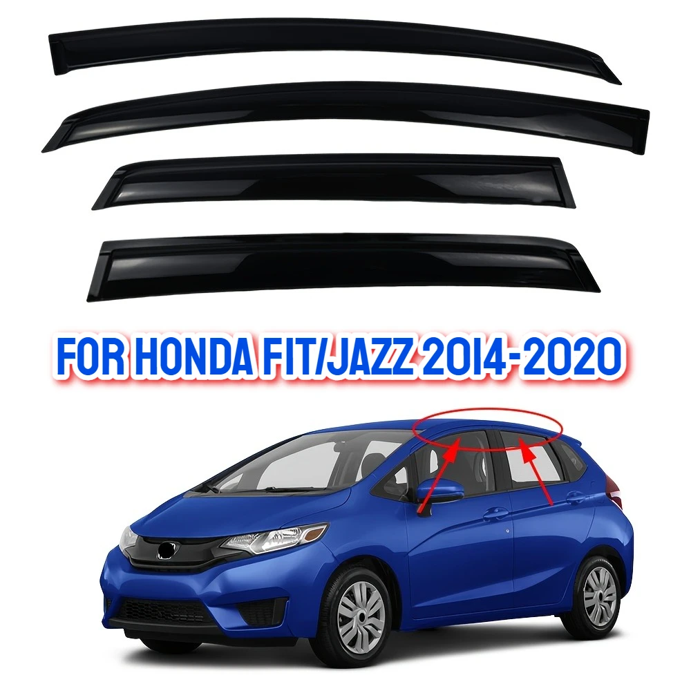 

For Honda FIT/JAZZ 2014-2020 Car Sun Visors Window Rain Guards Deflectors Car Side Window Weathershield