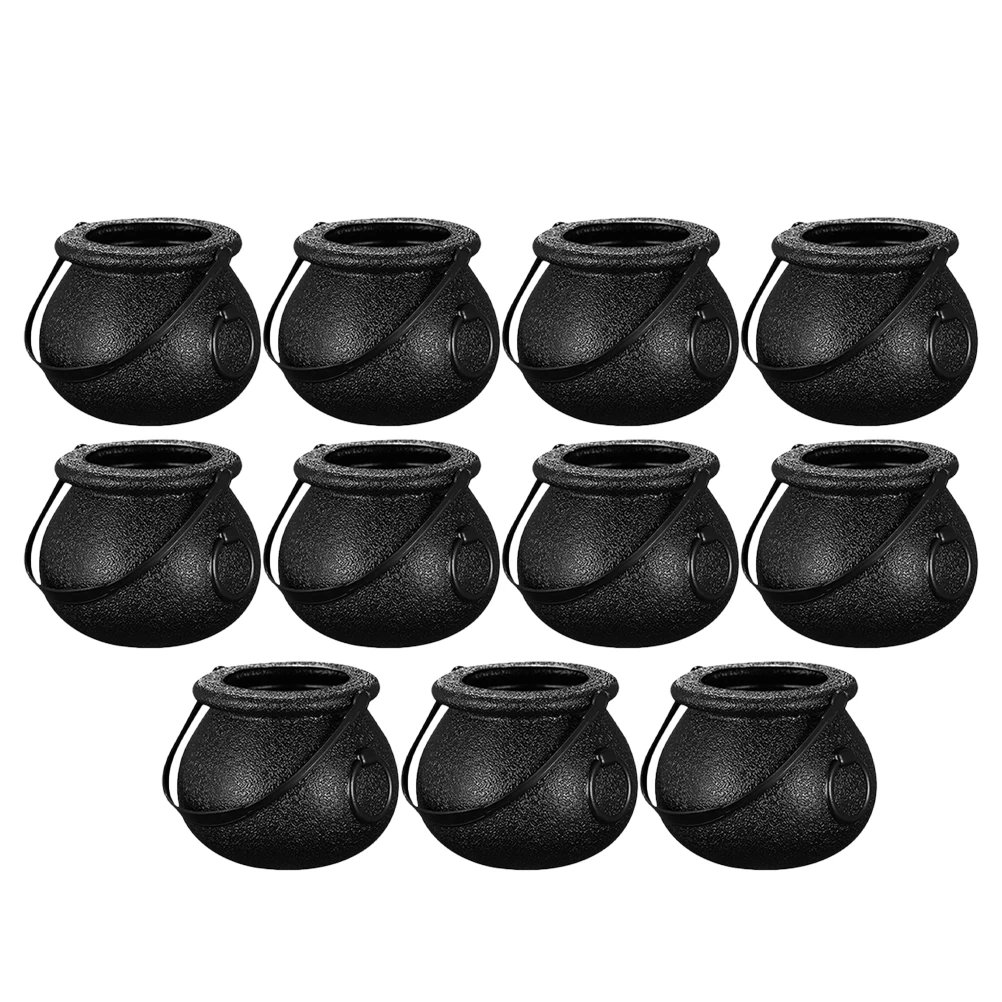 

12 Pcs Halloween Candy Jar Bucket Bowl Jars Decorate Cauldron for Plastic Mini Buckets Baskets Child