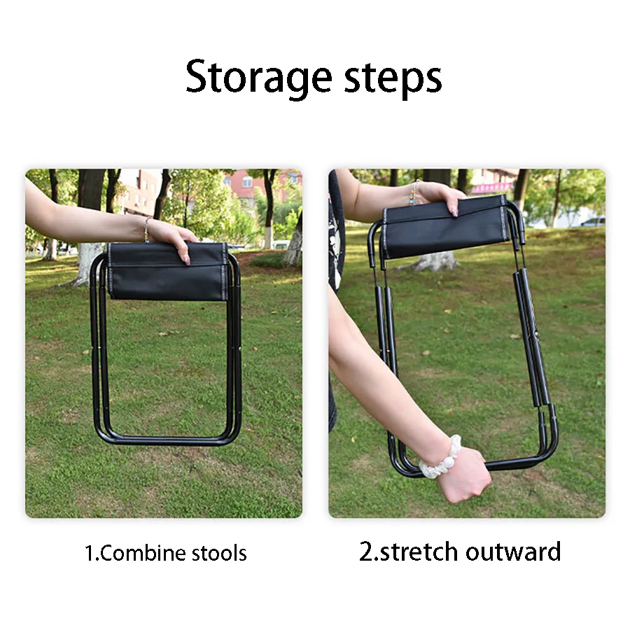 Outdoor Aluminium Alloy Portable Folding Picnic Camping Stool MIni Storage Fishing Chair Ultralight Furniture