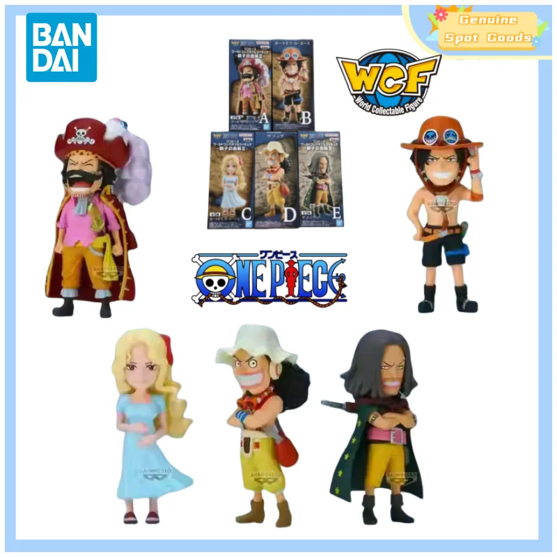 Bandai genuino de una pieza Wcf, línea de sangre para padres e hijos, 2 Roger Ace Yasopp, modelo de figuras de acción de Anime, regalo para juguetes, pasatiempos para niños