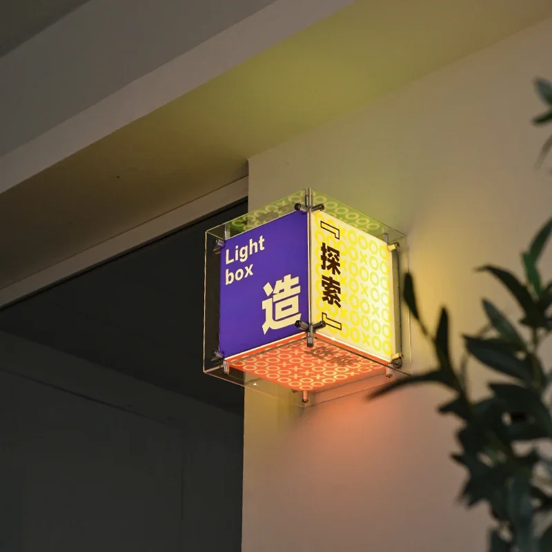 Double-layer acrylic light box, billboard, creative assembly combination, signboard, random matching to play new tricks