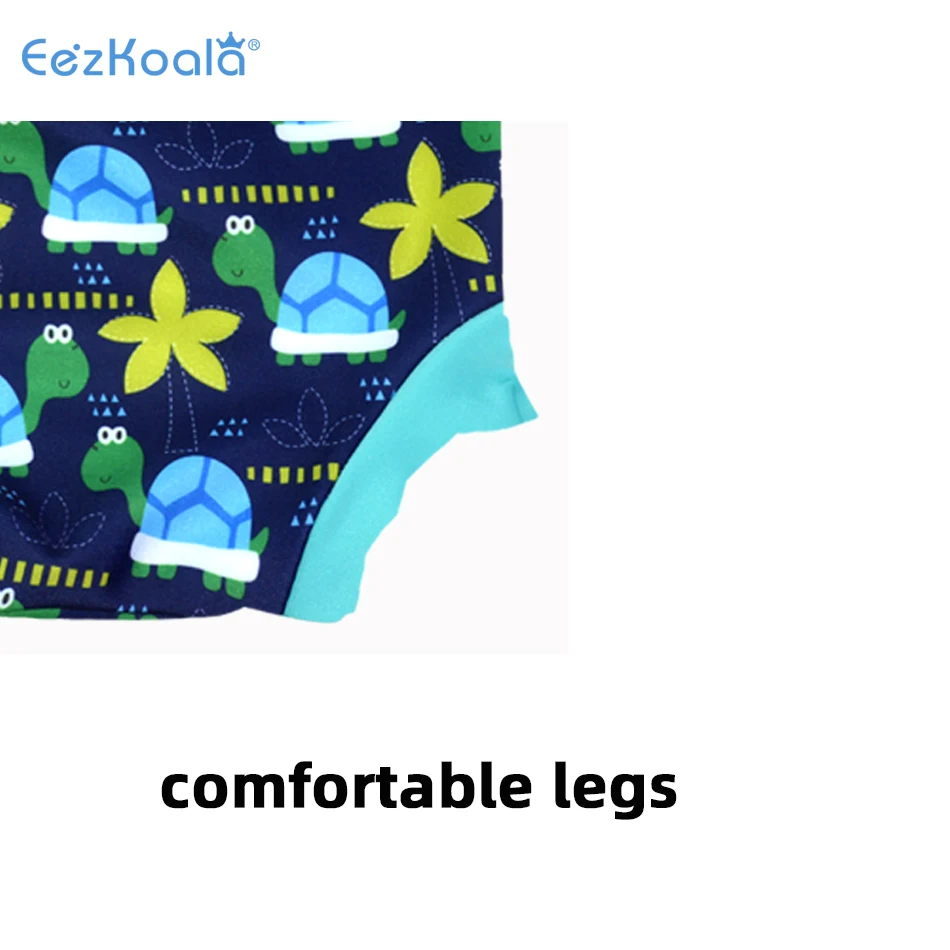 Eezkoala Newborn Baby Leakproof Swimming Diaper Baby Swimwear Boys Girls  Printed Cloth Diapers  High Waist Swimming Nappies