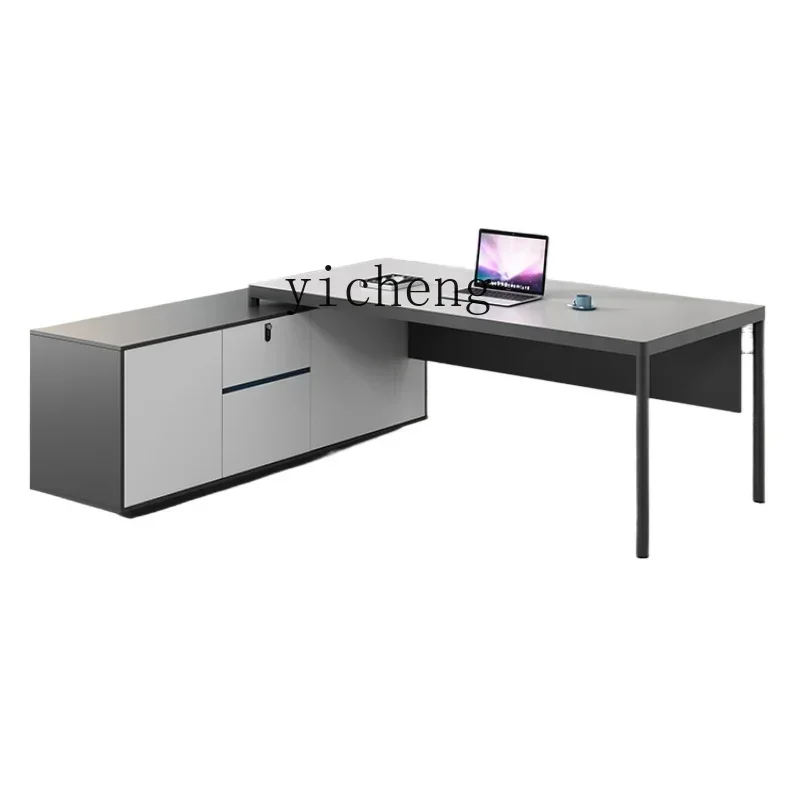 

simple table and chair combination large desk boss table high-end office furniture