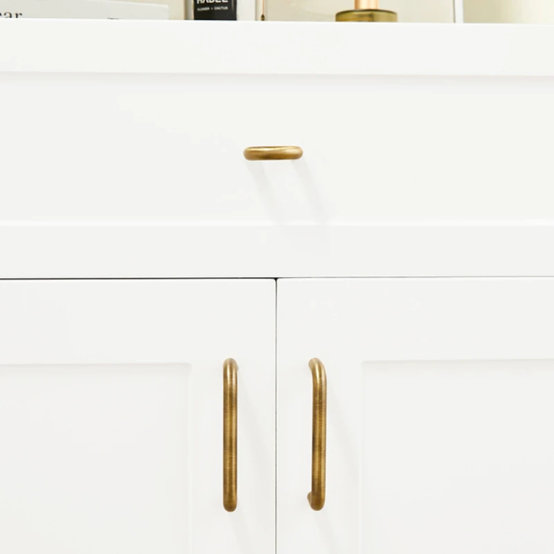 Wardrobe Kitchen Cupboard Cloakroom Bedside Small Cabinet Handle Decorative Knob Minimalism Bronze Furniture Handles