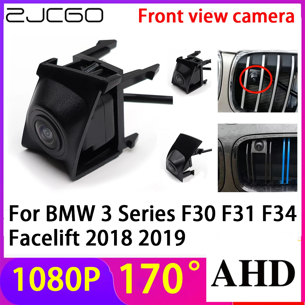 ZJCGO AHD 1080P LOGO Car Parking Front View Camera Waterproof for BMW 3 Series F30 F31 F34 Facelift 2018 2019