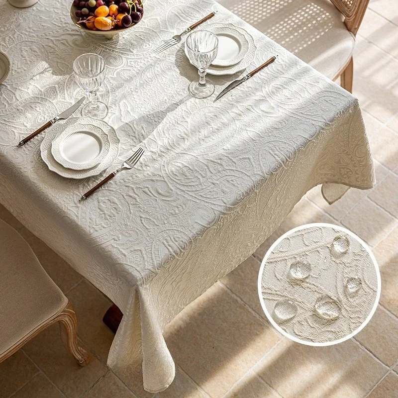 New Table Mats Pearlescent Jacquard Waterproof Wear Resistance Environmentally Friendly Healthy Placemat for Home Use Tablecloth