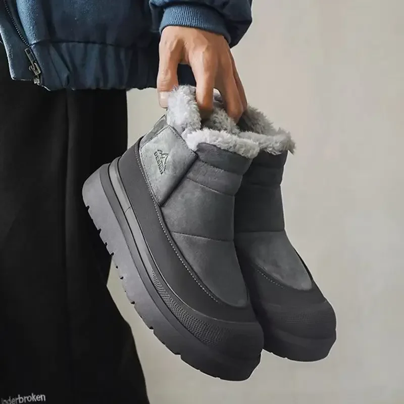 Winter Couple-style Outdoor Snow Boots Padded and Warm Short Boots Anti-slip and Wear-resistant Thick-soled Cotton Boots