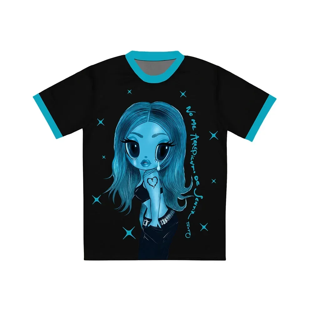 No Me Arrepiento De Sentir Tanto Album Design Tee Karol G Print T-shirt Unisex Black Ringer Crew Neck T Shirt Men Women Clothing
