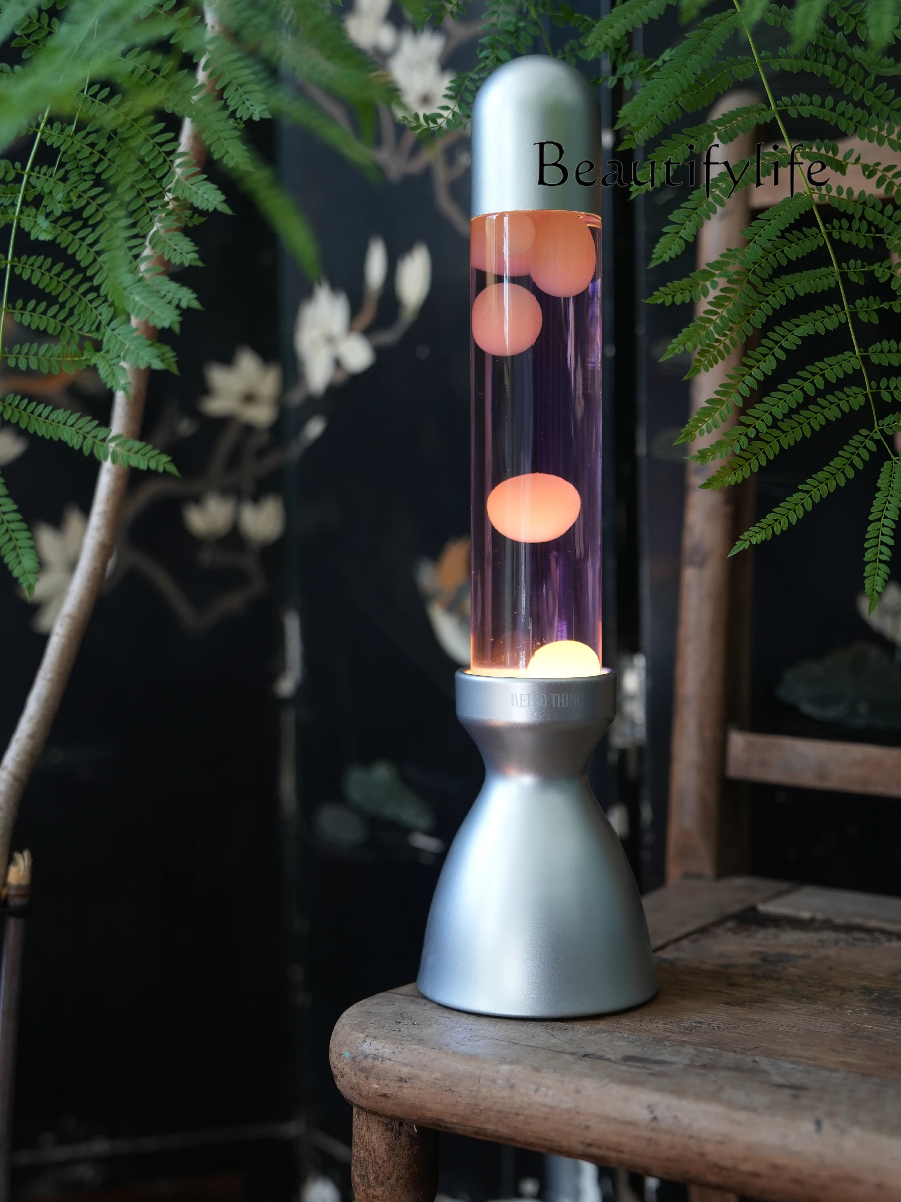 โคมไฟลอยตัว วบิซาดี้ สไตล์มินิมอล ตกแต่งโต๊ะทำงาน โคมไฟลาวา ให้แสงไฟสร้างบรรยากาศ