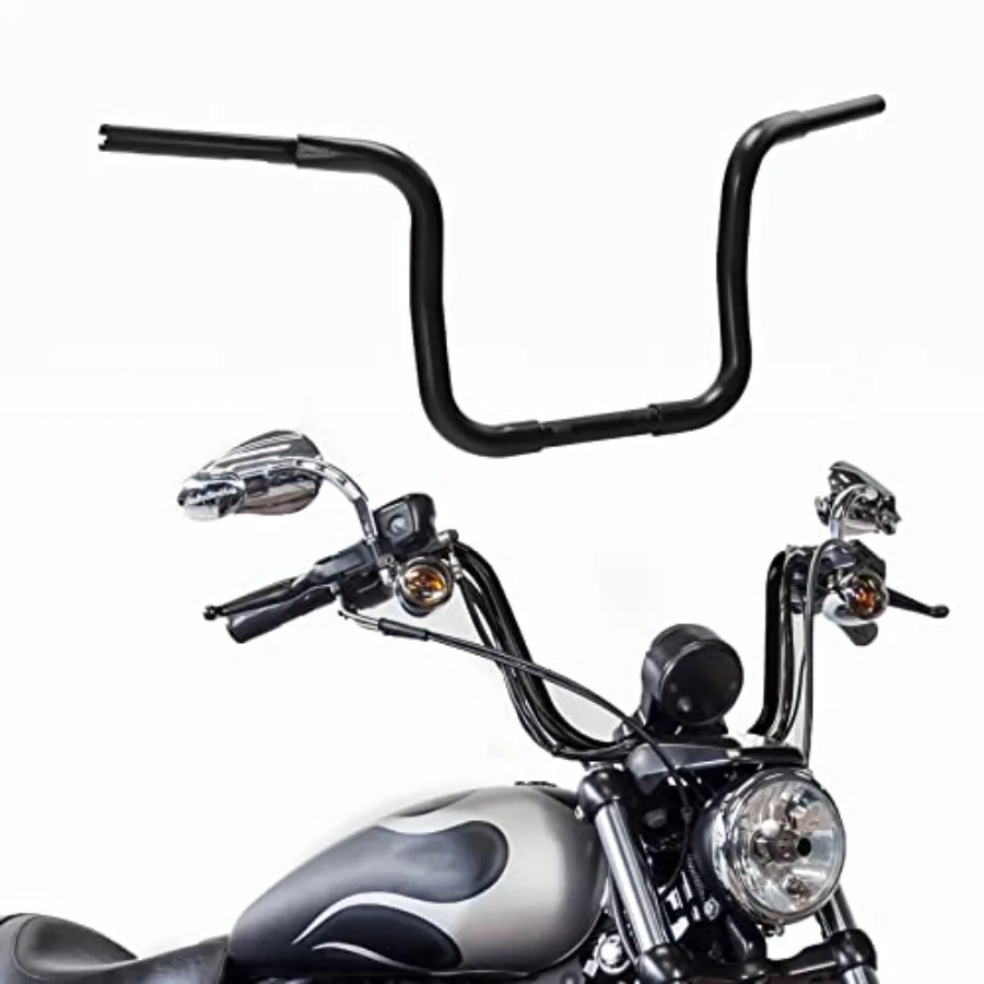 12 شماعة قرد مرتفع 1 مقود لـ Harley Sportster XL 883 1200 Softail Slim Heritage Fat Boy Deluxe Deuce Dyna Super Glide Wi #5