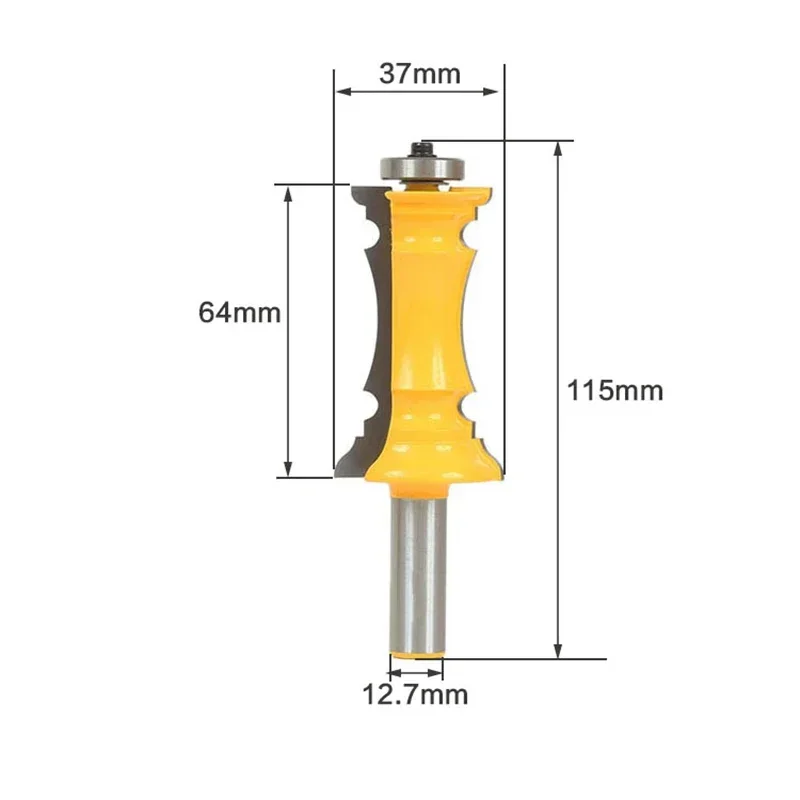 1PC 1/2 "12.7MM Shank Milling เครื่องตัดไม้แกะสลัก Mitered ประตูลิ้นชัก Mouldin Line มีดไม้เครื่องตัด Tenon Router บิต