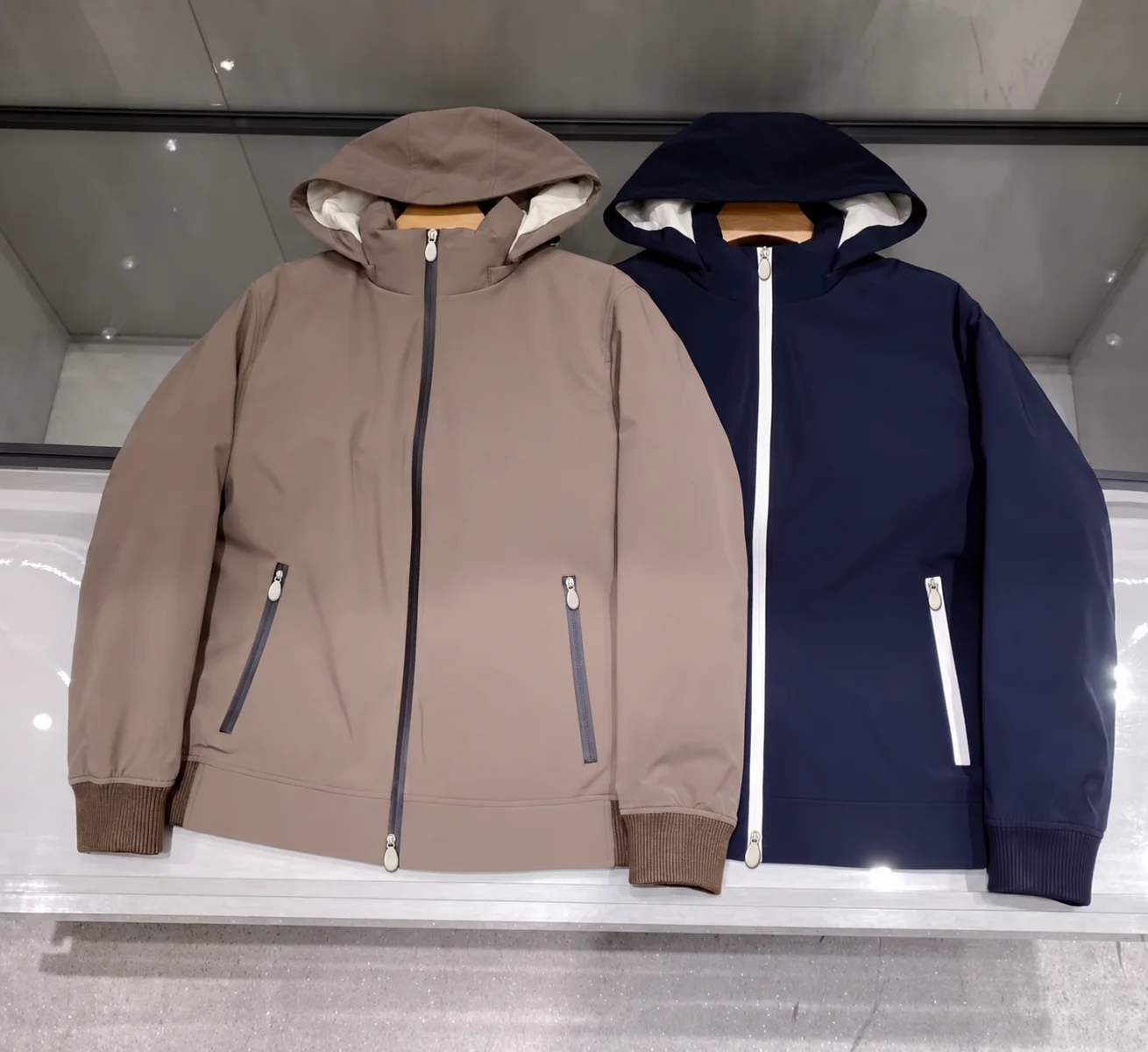 Italy BC old money style men's embroidered casual hooded down jacket