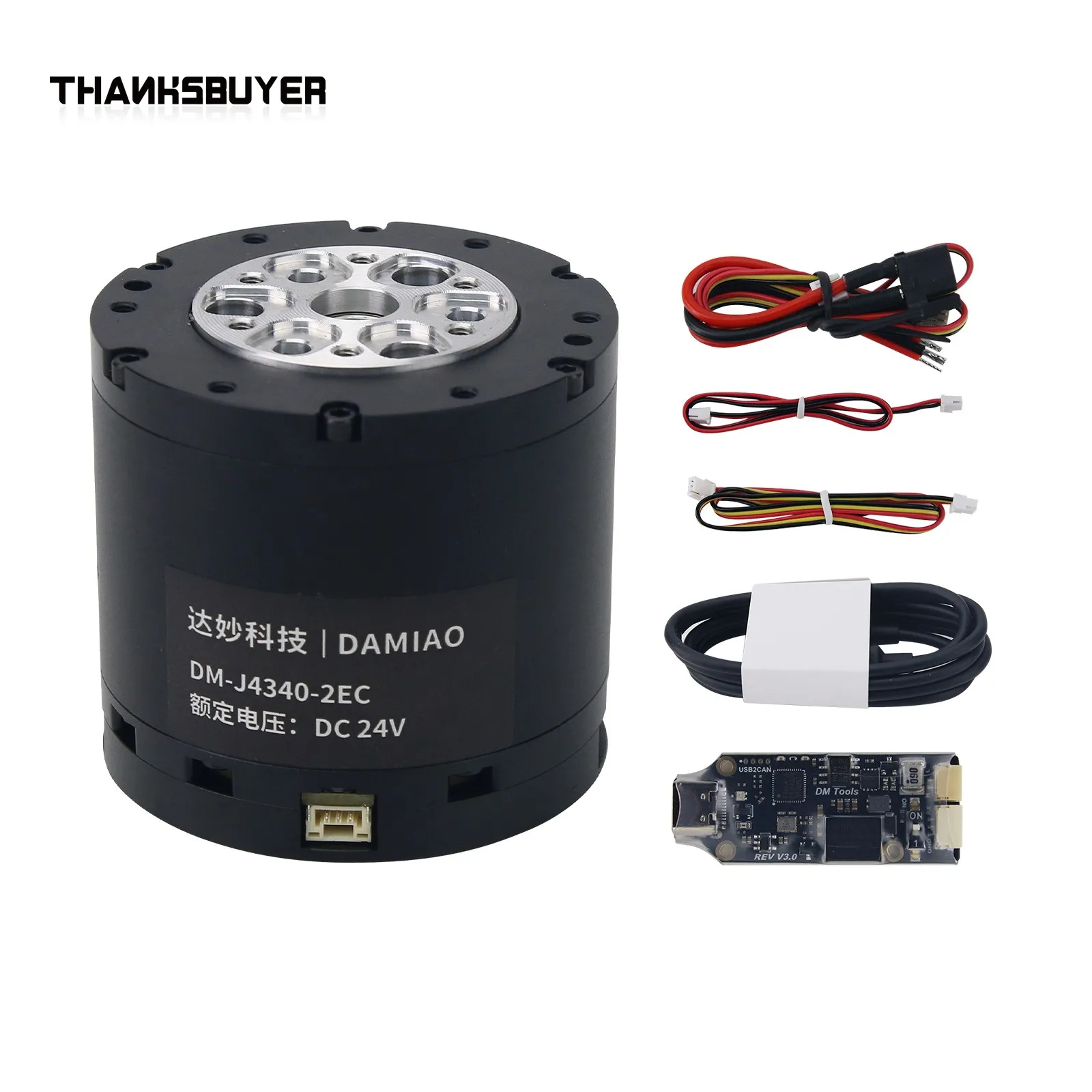 DM-J4340-2EC (24V) 9NM Joint Motor Servo Motor Gear Motor (Including Drive) + USB to CAN Module