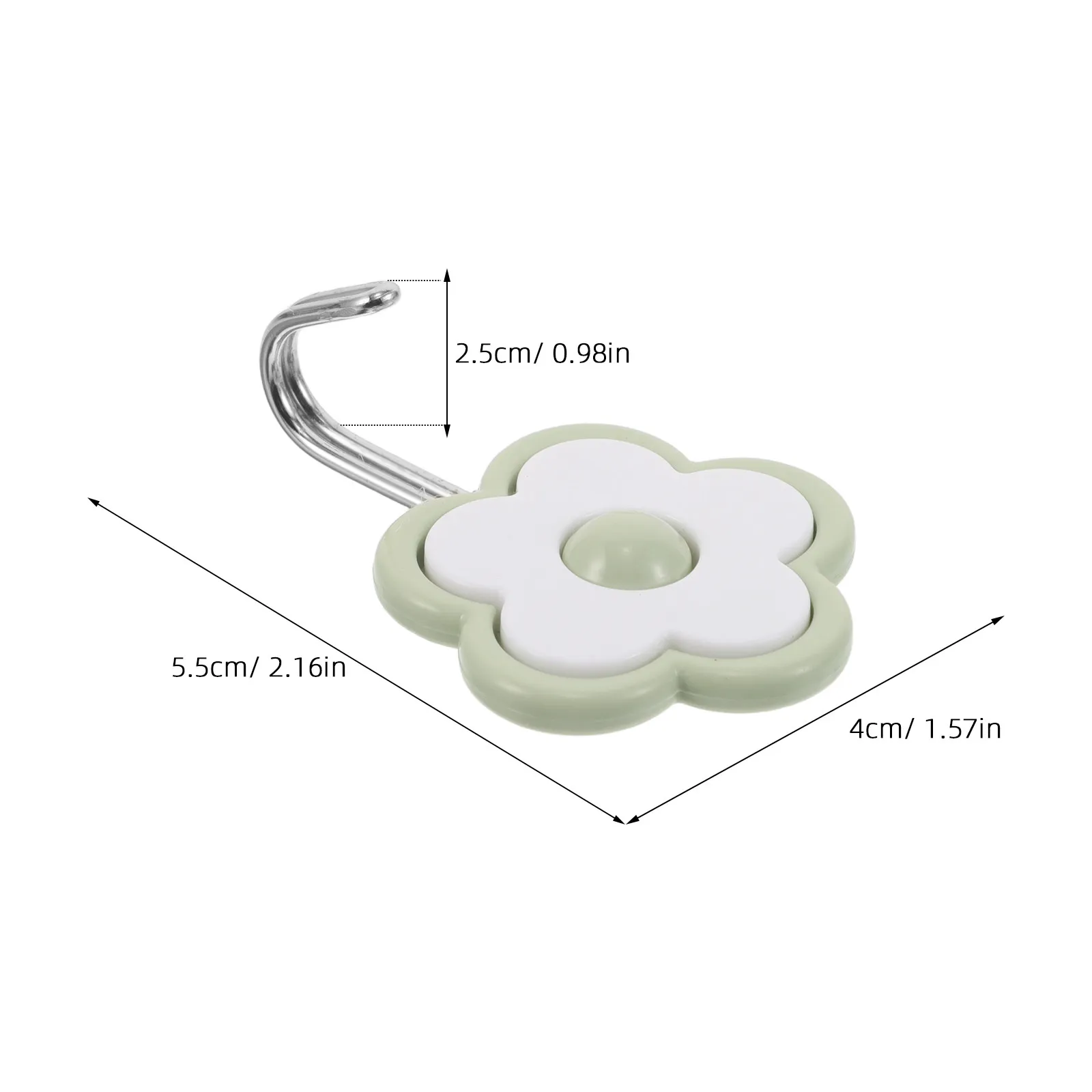 5Pcs Mini Flower Self Adhesive Hooks - Strong Non Marking Reusable Sticky Wall Hangers for Keys Towels Accessories No Drilling
