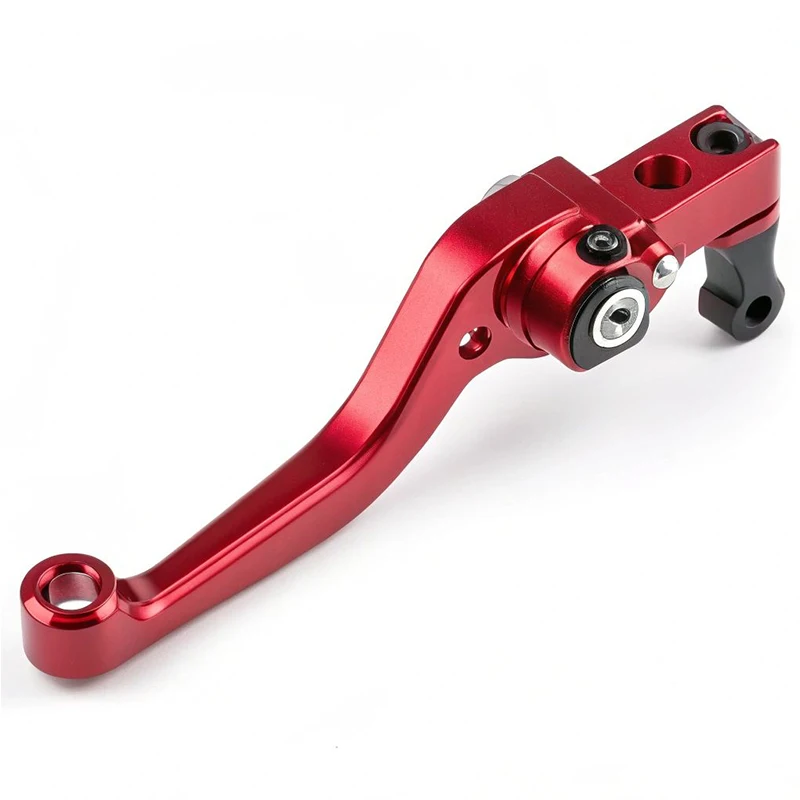 Motorbike Modification Foldable Brake Lever Aluminum CNC Milling Red Anodizing Control Handle