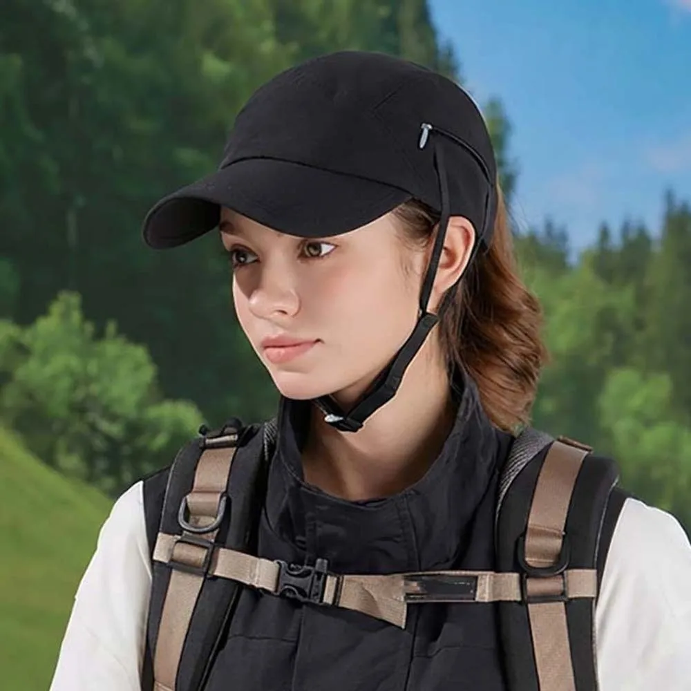 

Breathable Summer Drawstring Baseball Cap Anti-splash Water Sunshade Windproof Peaked Cap Polyester Adjustable