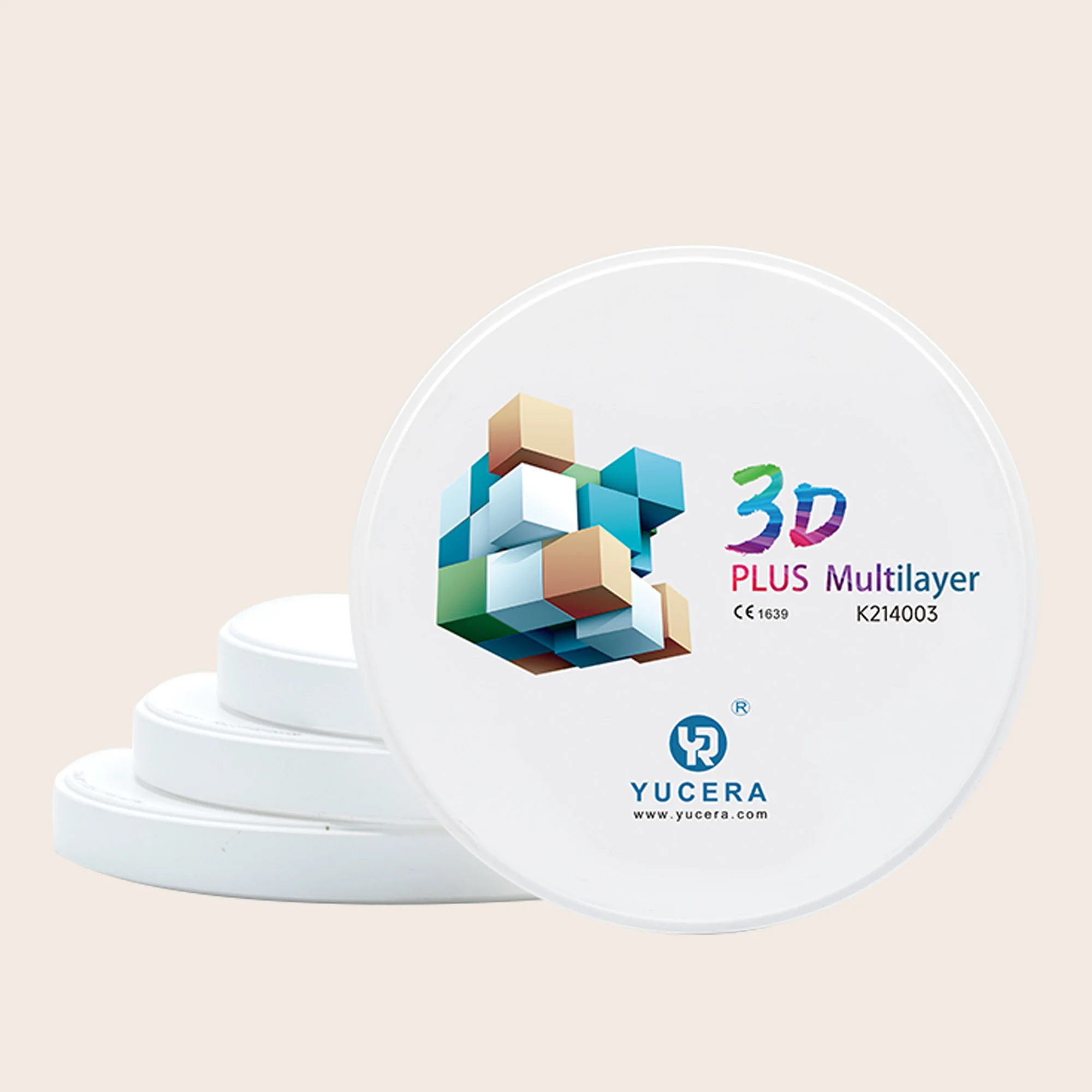 Dental Tooth Veneers YUCERA 3D PLUS Multilayer Zirconia Disc Consistent Gradient Effect Suitable for Mass Production Processing