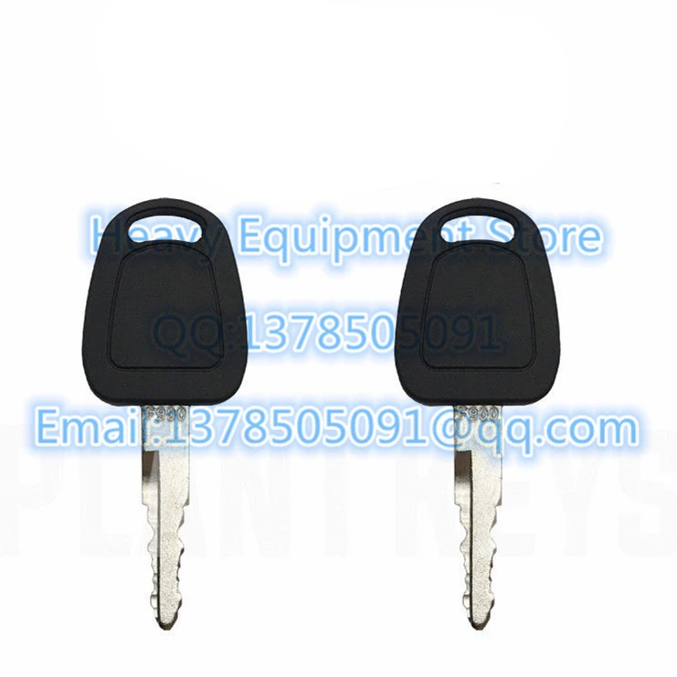 

2 Pcs F900 Ignition Start Switch Door Lock Key For Doosan Daewoo Terex Bobcat E80 Excavator Heavy Equipment