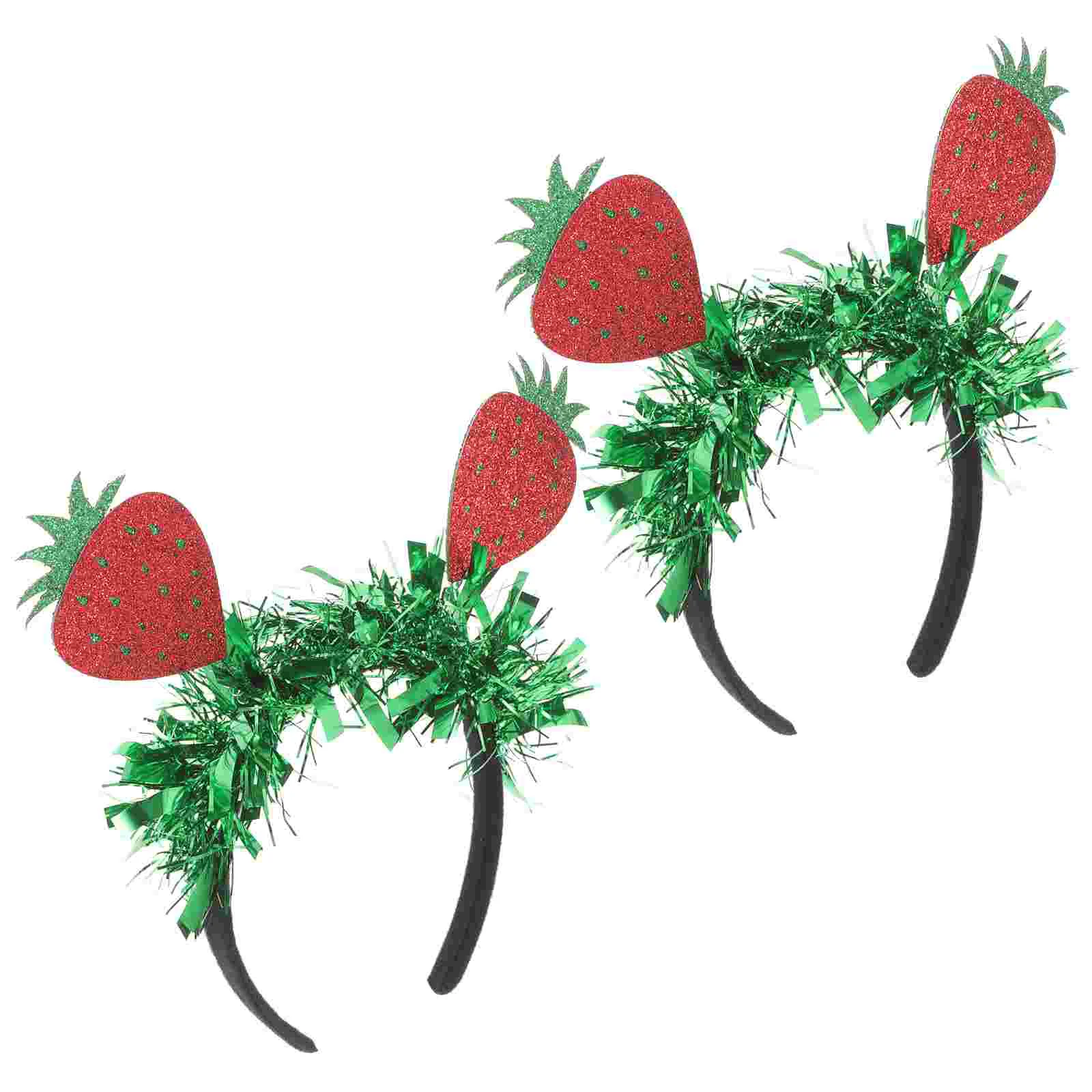 2 Pcs Strawberry Headband Decorative Hair Hoop Charms Lollipops Party Accessory Spring Springing Headgear Baby