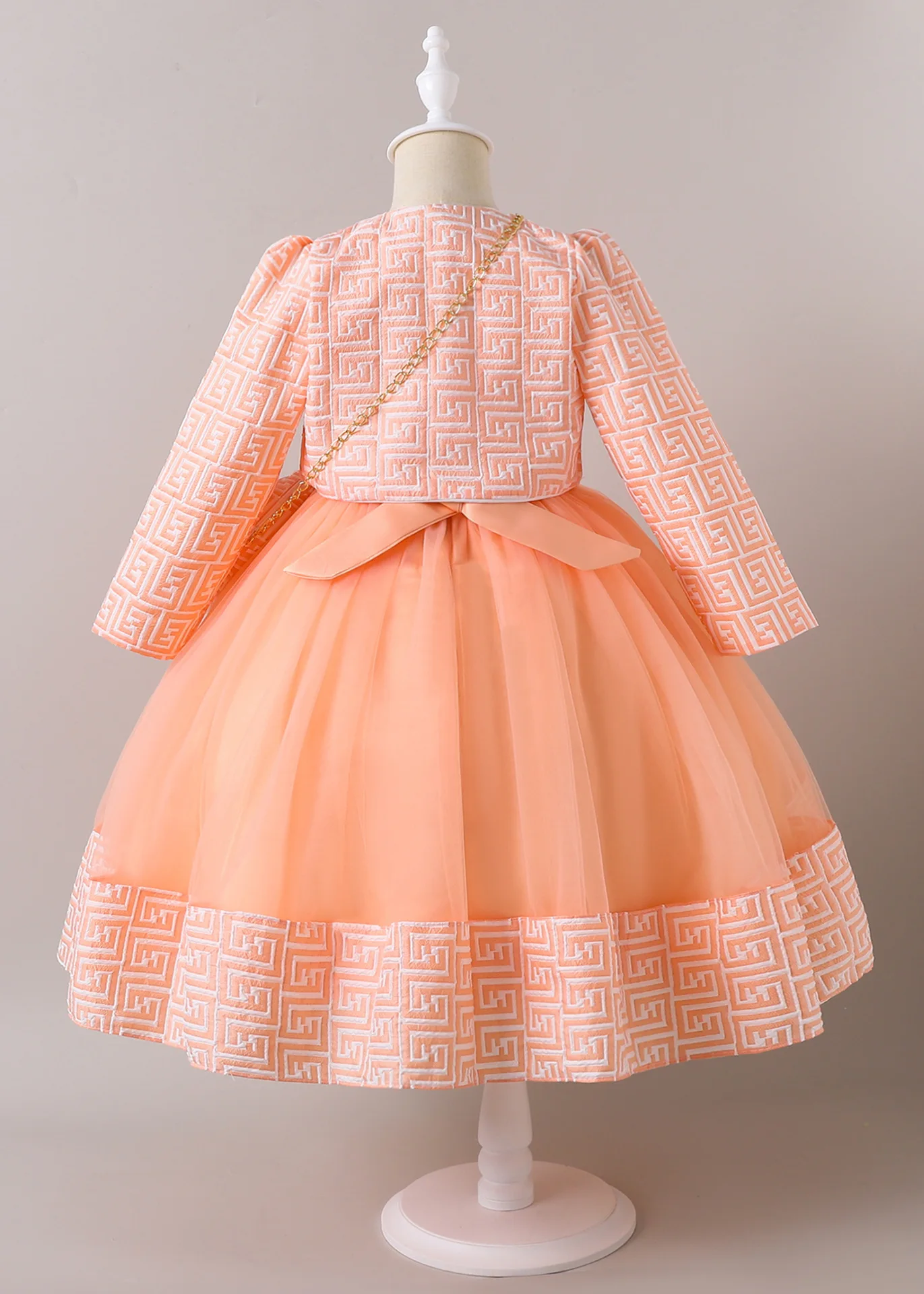 Kid Meisje Feestjurk voor Bruiloft 2 STKS Kinderen Meisjeskleding met Elegante Tas Kinderen Avondjurken 3-10Y