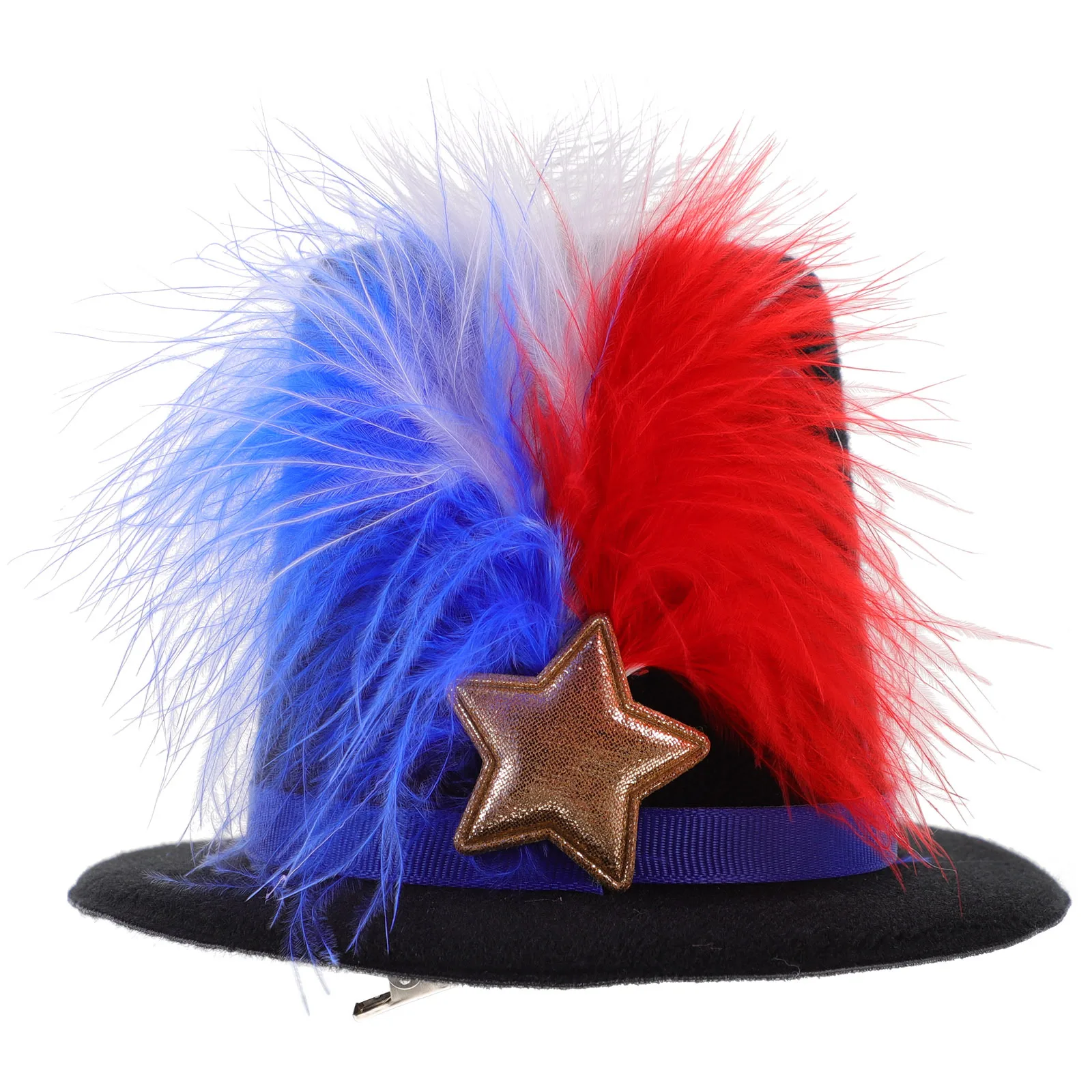 

Independence Day Hat Hair Clip Lightweight Reusable Plume Hairpin Party Headdress Creative Festival Hair Accessory