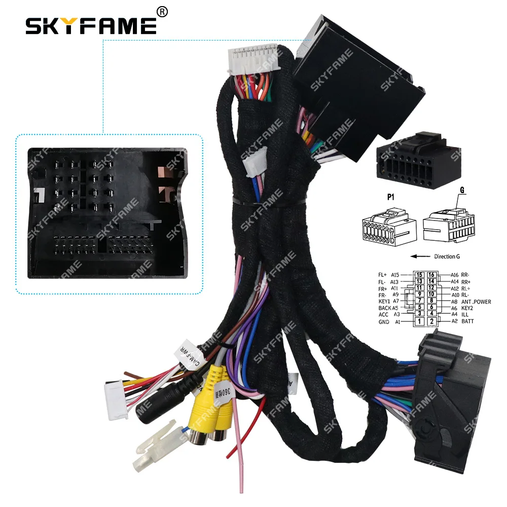 SKYFAME 1 Meter Extension Of The Front Line Connection Cable Radio BMW Cable Adapter 1 Meter Extension Of The Front Line Connect