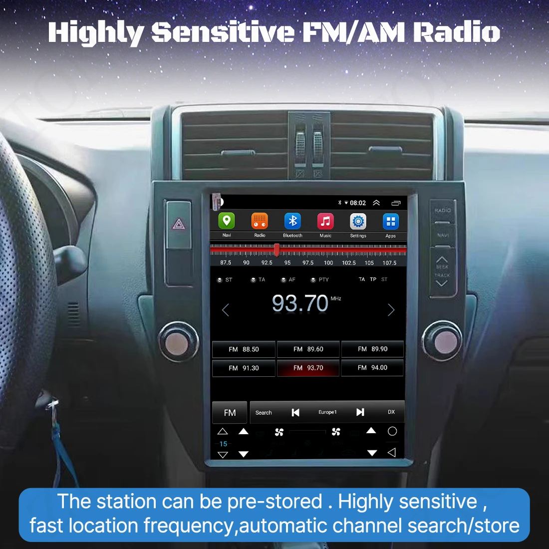 Car Radio Stereo For Toyota Prado 2010 2011 2012 2013 Tesla Screen Radio Android Screen  GPS Navigation Auto Headunit