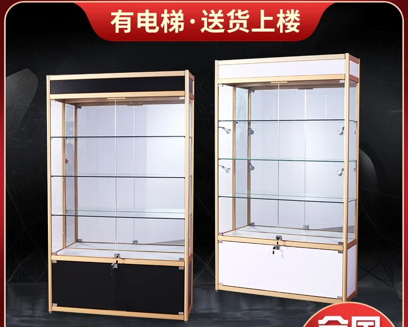 

Glass Showcase Medals Trophy Display Cabinet Lego Figure Cosmetics Display Rack Model Product Display Cabinet Customization