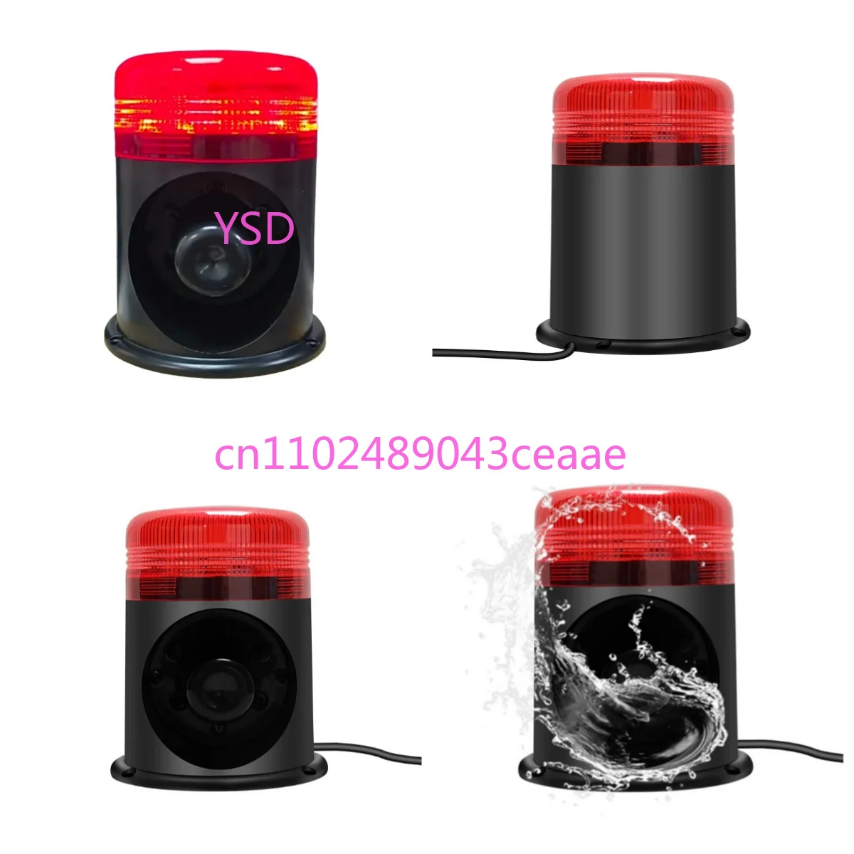4 Triggers Audible Visual Warning Horn Built-in MP3 Player 25W Customizable Audio Strobe Light Alarm Buzzer