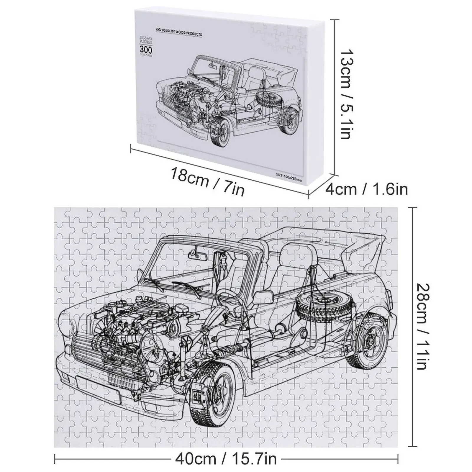 Puzzle Austin invisibile Diorama Accessori Nome Giocattolo in legno Woods per puzzle per adulti