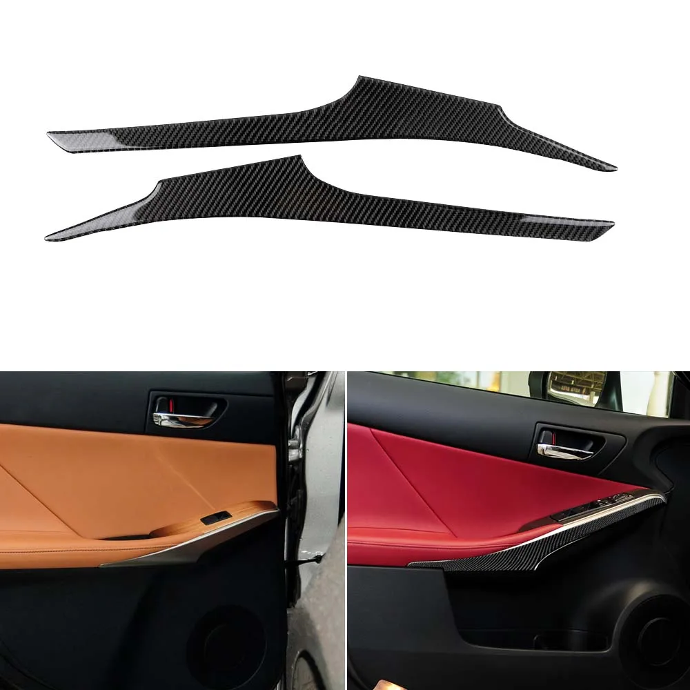 

Auto Car Carbon fiber Car Inner Door Stripe Armrest Cover Decoration Trim Sticker For LEXUS IS250/350 2014-2018