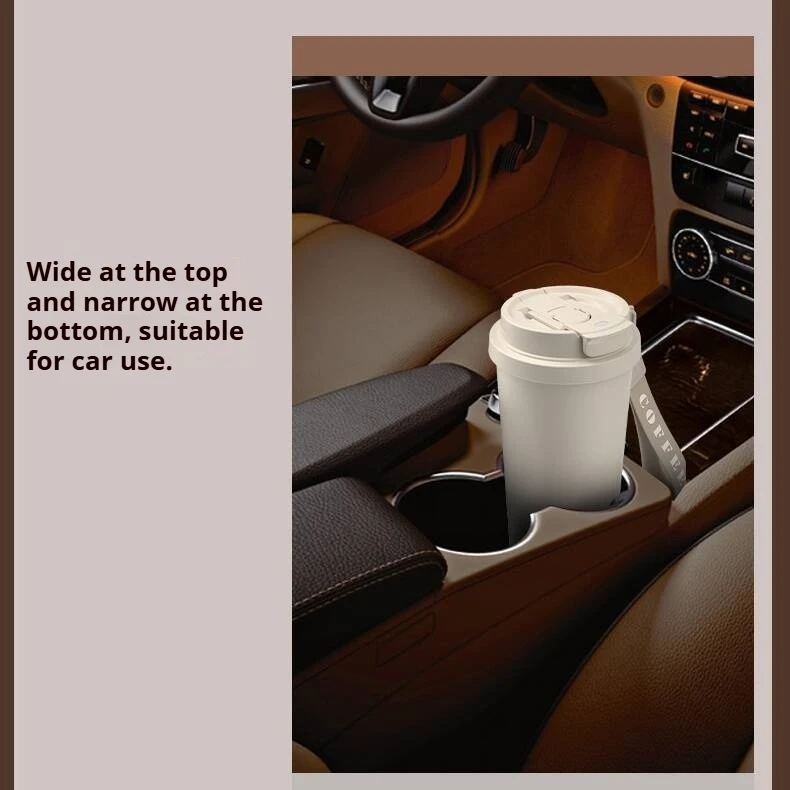 Car-mounted Stainless Steel Insulated Cup with Straw Coffee Cup Tea Brewing Cup For Li Lixiang L6 L7 L8 L9 I8 Mega