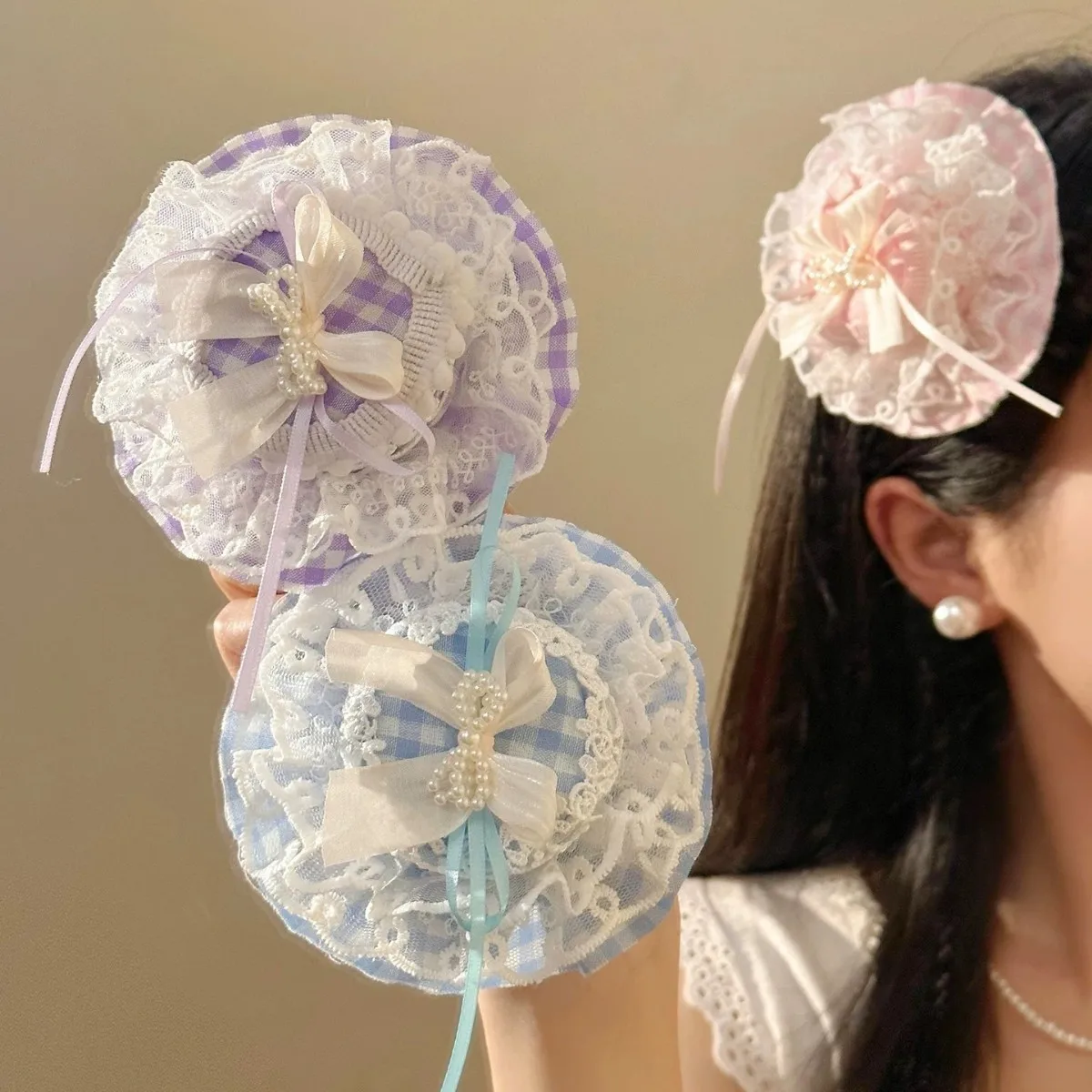 

Изысканная шляпа в стиле Лолиты, милая одежда для девочек, стиль, фиксированные одинаковые модные головные уборы, заколка для волос, красивые аксессуары для волос